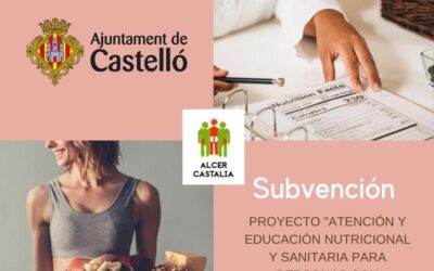ALCER Castalia recibe una subvención del Ayuntamiento de Castelló de la Plana en materia de sanidad